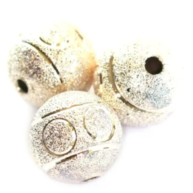 Μεταλλική Χάντρα Ø12mm Sand Ball Patterns - 10τεμ