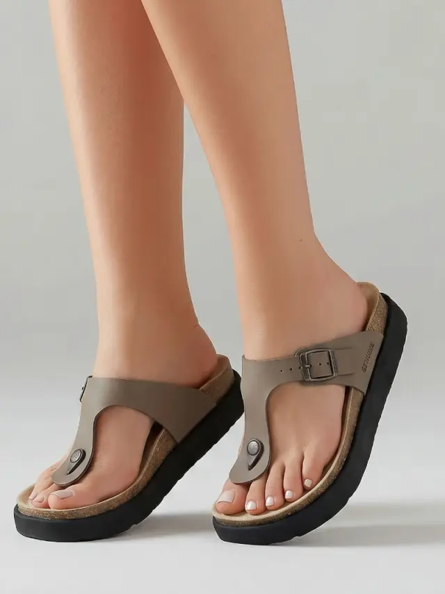 Genuins Πέδιλα Γυναικείο HT Καφέ GEN/ROSAS PLATFORM G106878 D/BROW - 38 2