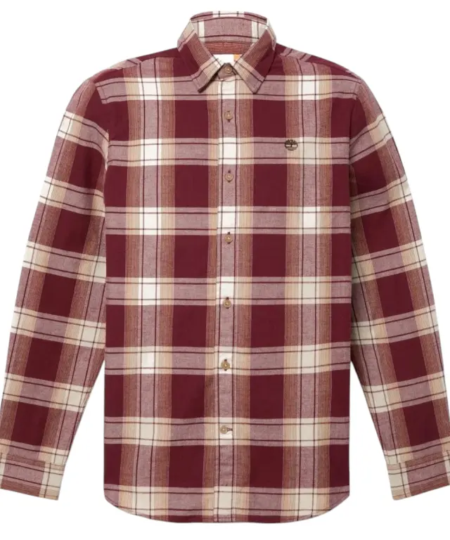 Timberland - Ανδρικό Πουκάμισο Herringbone Flannel Check Shirt TB0A42Y1-EYS Κόκκινο - M 3