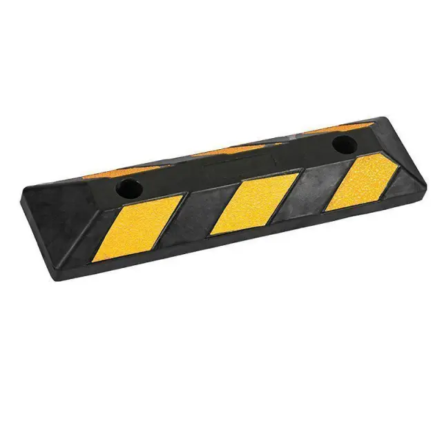 Bormann Pro BPP2490 - Στοπ Τροχών Λαστιχένιο 55cm Με Ανακλαστικές Ταινίες (070863)