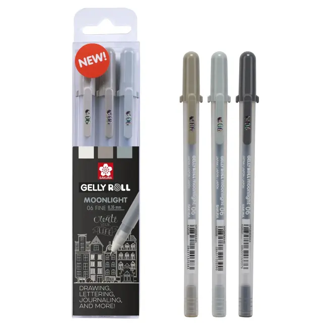 Σετ 3 Gel Στυλό Sakura Gelly Roll Moonlight Urban 06