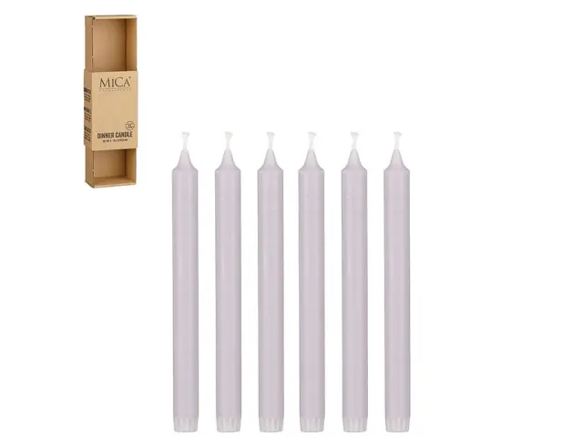 Σετ Διακοσμητικά Κεριά Κορμός Mica Decorations με διάρκεια καύσης 9 ώρες και διαστάσεις 2.2x2.2x24cm - 6 τεμάχια 1152656 3