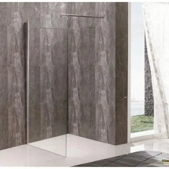 10-0135 PANEL ΤΖΑΜΙ ΔΙΑ/ΝΕΣ 100*195h/8 mm ME ΜΠΡΑΤΣΟ ST/ST 70-120 cm GLORIA