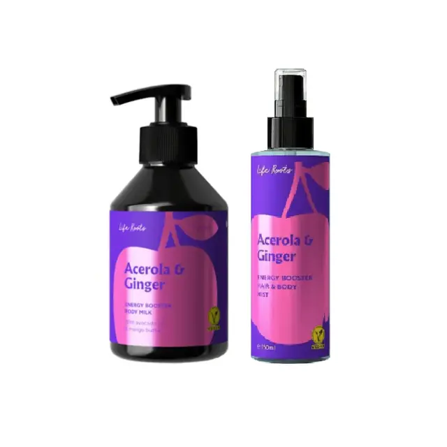 Life Roots Set Body Hero Duo Acerola & Ginger, Body Lotion 250ml & Energy Booster Hair Body Mist 150ml, Δροσερό Γαλάκτωμα Σώματος 250ml & Δροσερό Mist για Μαλλιά και Σώμα 150ml