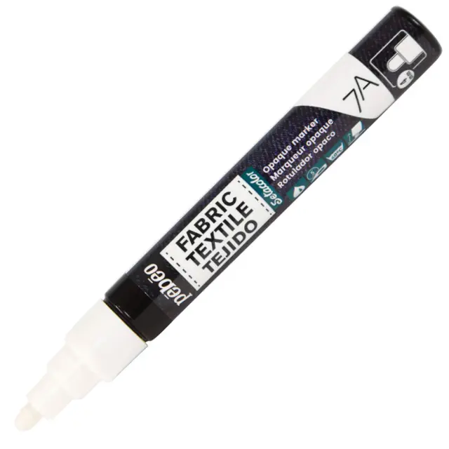 Pebeo Μαρκαδόρος Υφάσματος Καλυπτικός Μύτη 4mm - 01 White