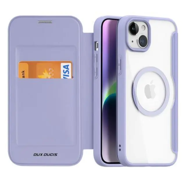 Θήκη Flip Dux Ducis Apple iPhone 15 Plus Wallet Skin X Pro Μωβ N63016
