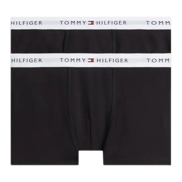 Tommy Hilfiger Παιδικό Boxer Αγόρι Signature Logo Waistband - Διπλό Πακέτο, Χρώμα Μαύρο-Μαύρο 2