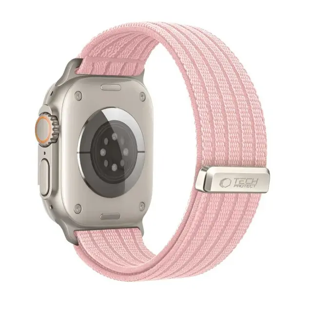 Tech-protect Nylon Sport Apple Watch 8 / 9 / 10 / 11 / 12 / Se / Ultra (44 / 45 / 46 / 49 Mm) Light Pink 3