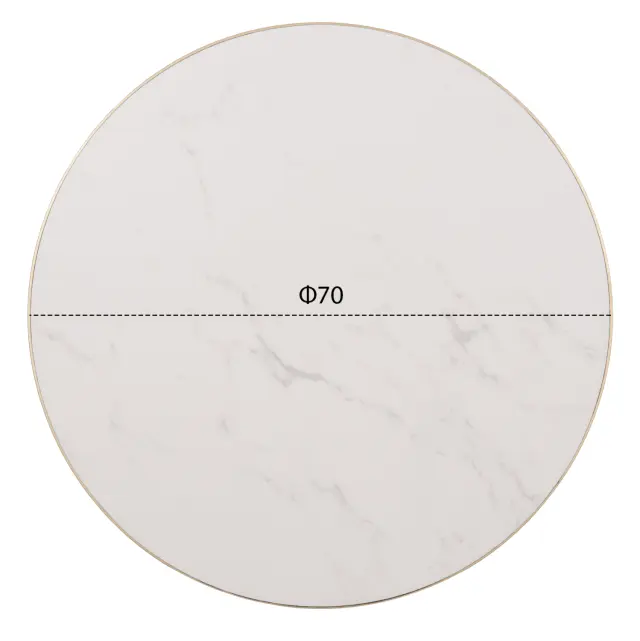ΕΠΙΦΑΝΕΙΑ ΤΡΑΠΕΖΙΟΥ SINTERED STONE FB96653.12 WHITE MARBLE--ΠΛΑΙΣΙΟ ALU ΧΡΥΣΟ Φ70εκ. 2