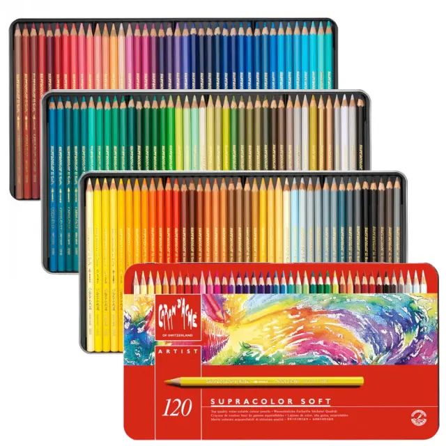 Σετ Μολύβια Ακουαρέλας Caran d'Ache Supracolor, 120 Χρώματα