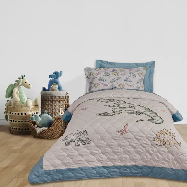 Κουβερλί 160x220 Μονό Das Home 4930 Blue-Grey 100% Microfiber