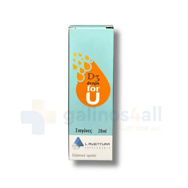 L Aventura D3 Drops For U- Συμπλήρωμα Διατροφής Bιταμίνη D3 200IU Σε Σταγόνες 20mL