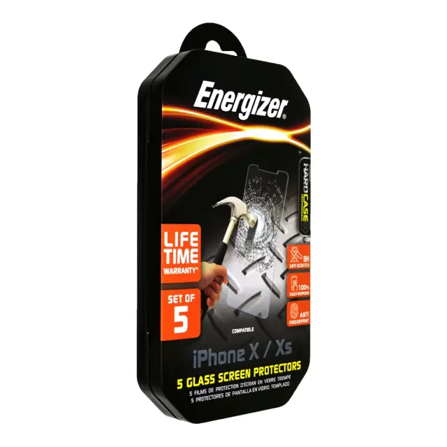 Tempered Glass Energizer Hard Case Professional 9H Anti Fingerprint για Apple iPhone X XS 11 Pro 5τεμ. 3