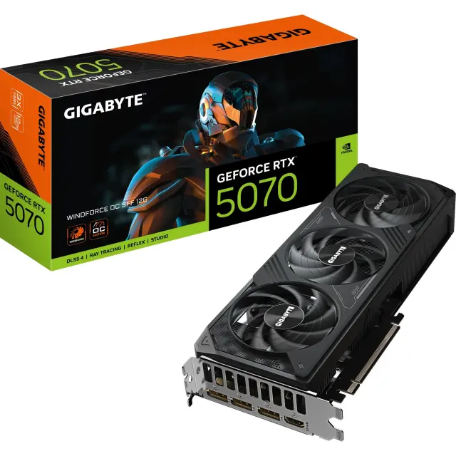 GigaByte GeForce RTX 5070 WINDFORCE OC SFF 12G (DLSS 4, 3x DisplayPort, 1x HDMI 2.1)
