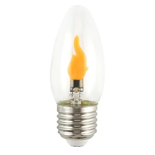 LED Flicker Flame 0.5W E27 B35 1800K 8lm Clear