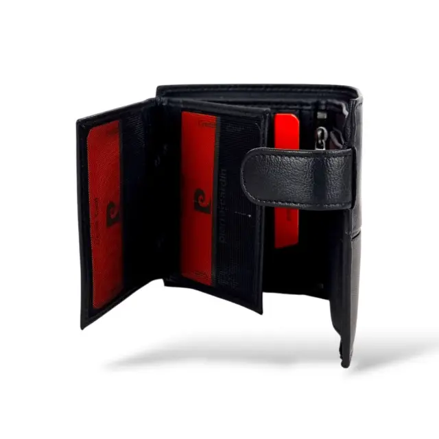 Μικρό Όρθιο Πορτοφόλι Γνήσιο Δέρμα RFID Pierre Cardin TILAK148-G023. Μαύρο 3