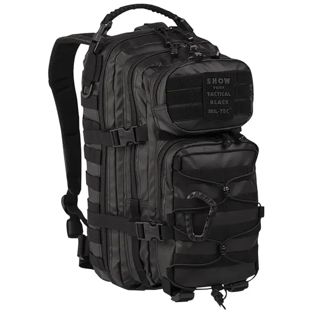 Mil-Tec US Assault Backpack Small Black-Σακίδιο Πλάτης 20 Λίτρων Μαύρο - 01-Black-Μαύρο