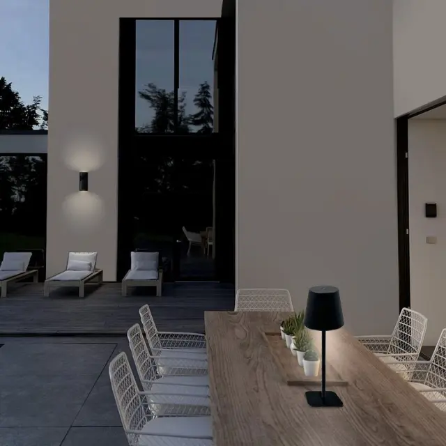 LED Φωτιστικό Επαναφορτιζόμενο Touch+USB Type C Μαύρο 3Watt FRIDA CCT IP54 VIV004785