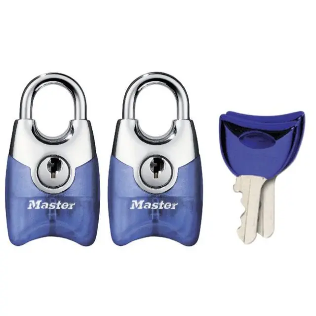 Master Lock 4630EURTAST - Σετ 2 λουκέτα χρωματιστά νίκελ 20mm με ίδιο κλειδί