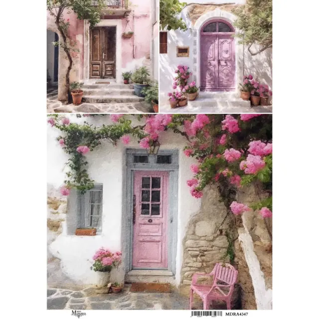 Ριζόχαρτο Maja's Memories, 22.5x32cm, Ροζ πόρτες, MDRA4347