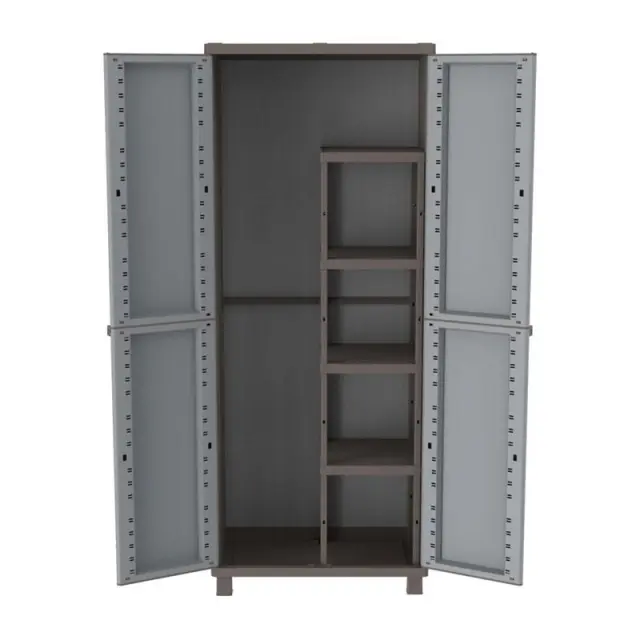 Ντουλάπα JRattan 368 Γκρι Πλαστικό 68x37.5x170cm 2