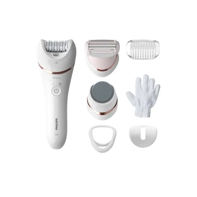 Philips Σετ Αποτρίχωσης Series 8000 White / Pink (BRE730/10)