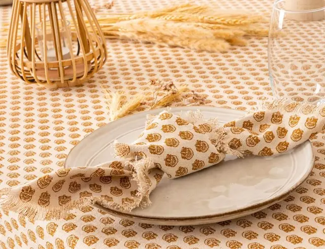 Σετ Πετσέτες φαγητού Indie Atmosphera με διαστάσεις 40x40cm - Beige - 2 τεμάχια 201987A