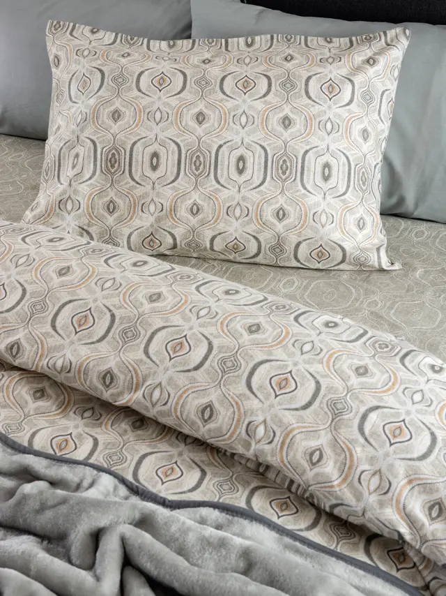 Palamaiki Σετ Σεντόνια Υπέρδιπλα Flannel Beauty 240x265 FB0252 Χωρίς Λάστιχο 2