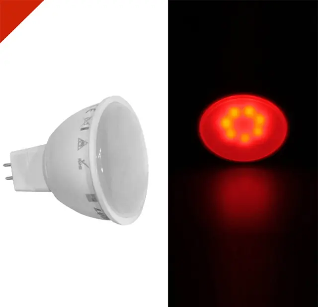 LED SMD MR16 2.5W 12VAC/DC 105° ΚΟΚΚΙΝΟ