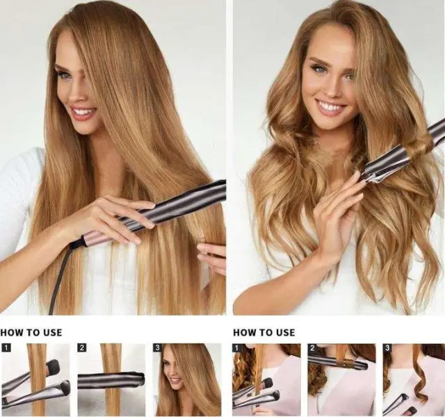 Ψαλίδι μαλλιών για ίσιωμα και μπούκλες 2 σε 1 curl & straight confidence 2