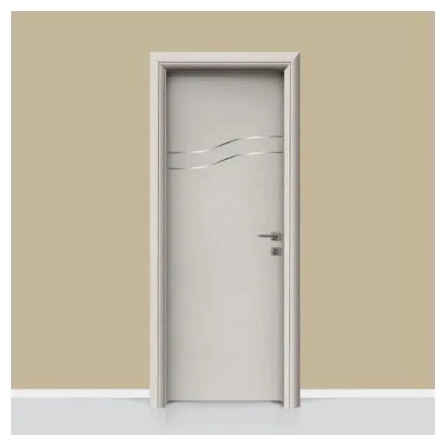 Πόρτα εσωτερική laminate με inox στοιχεία σχέδιο 203