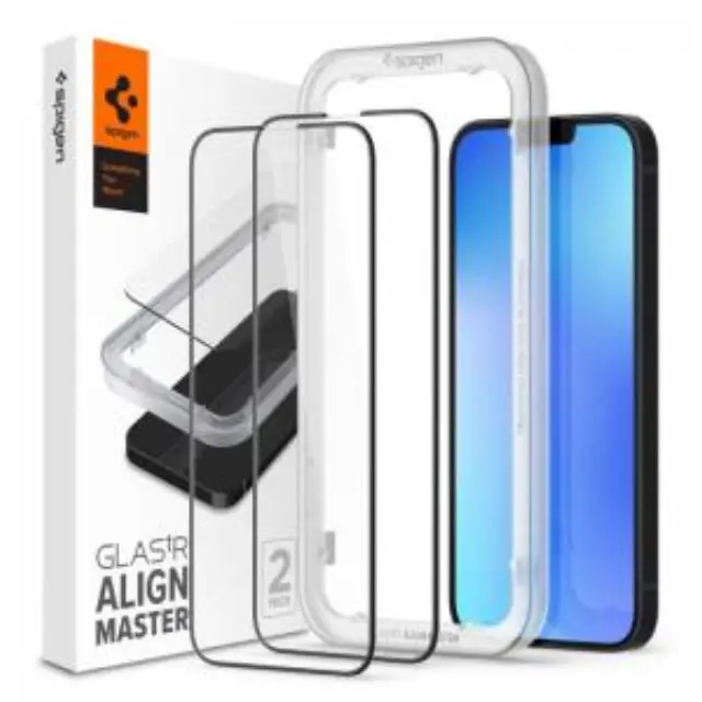 Tempered Glass Full Face Spigen Apple iPhone 13/ 13 Pro/ 14/ 16e Glas.tR Align Master Μαύρο (2 τεμ.) N59730 2