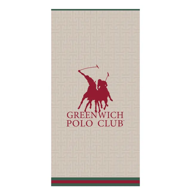 Πετσέτα Θαλάσσης 90x180 400gsm Greenwich Polo Club Essential 5225 Taupe-Red 100% βαμβακερό