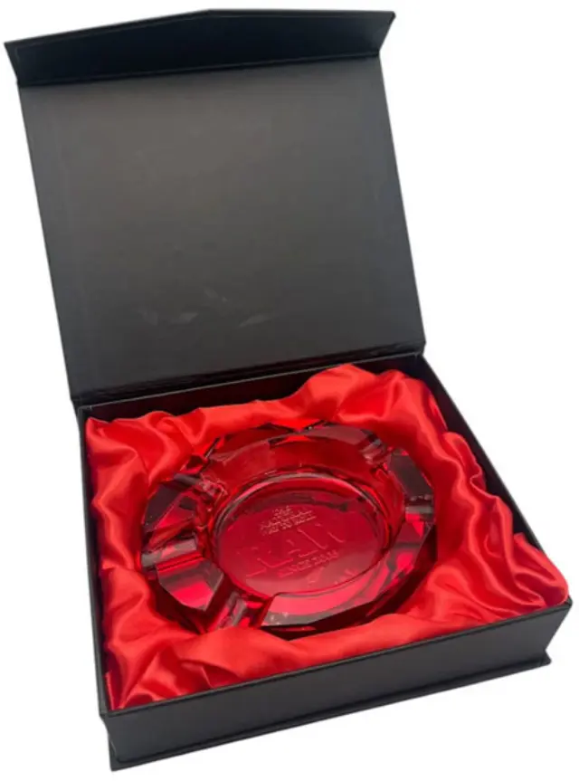 RAW Crystal Ashtray Ruby Red - Τασάκι Raw Κρυστάλλινο