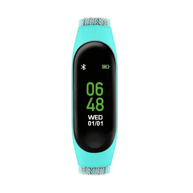 Tikkers Activity Tracker Παιδικό με Υφασμάτινο Λουράκι Cyan