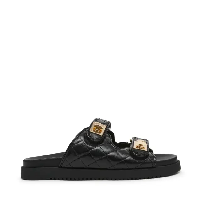 Γυναικεία Δερμάτινα Σανδάλια Steve Madden Schmona SM11003714-03001-017 Μαύρα Μαύρο - 36