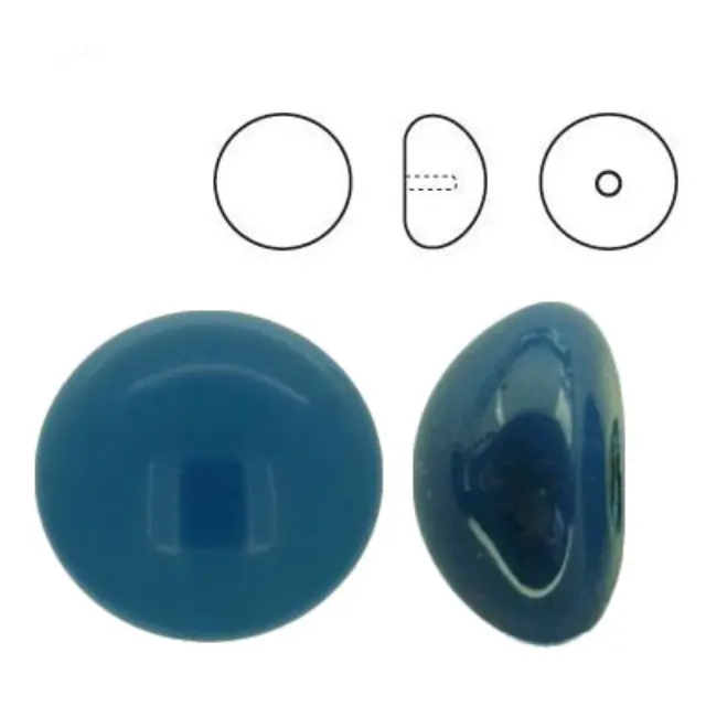 Swarovski 5817 Καμπουσόν Half Drilled Pearl Lapis Ø10mm - 10τεμ