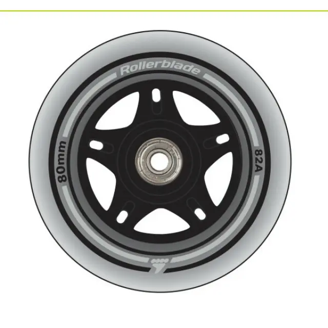 ROLLERBLADE 80mm/82A Wheels with SG7 Bearings Clear