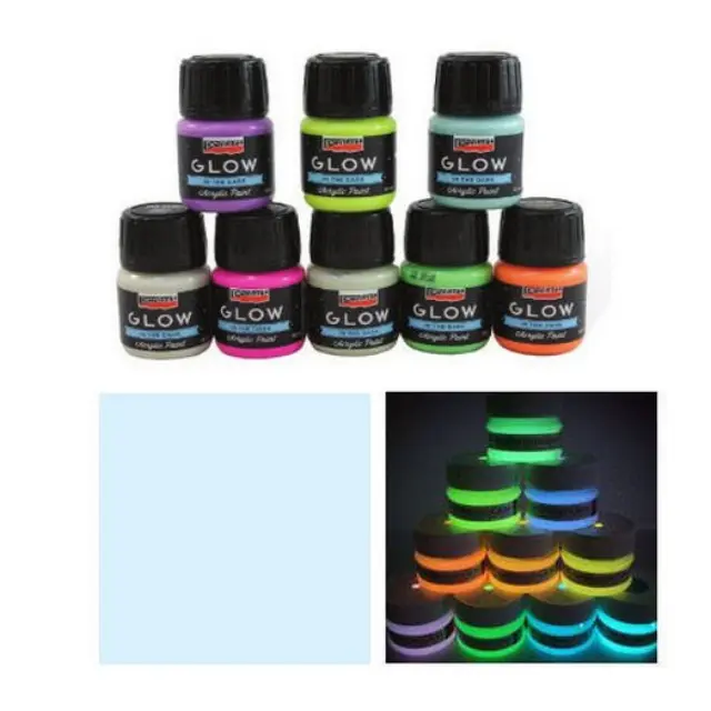 Χρώμα Φωσφοριζέ στο σκοτάδι (Glow in the Dark) Pentart 30ml - Light Blue
