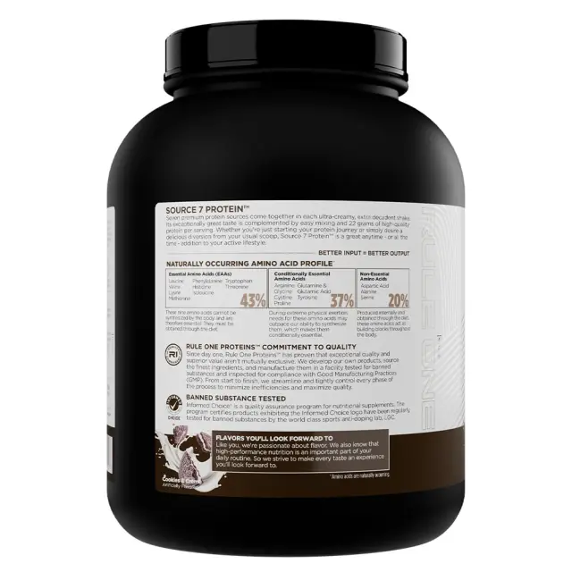 Rule1 Source 7 Protein Cookies and Cream Gelato, 4 lbs 3