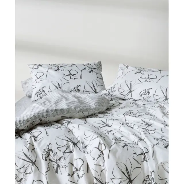 Σετ Παπλωματοθήκη Υπέρδιπλη 3 Τεμαχίων Kentia Incu White- Black 225x245 2