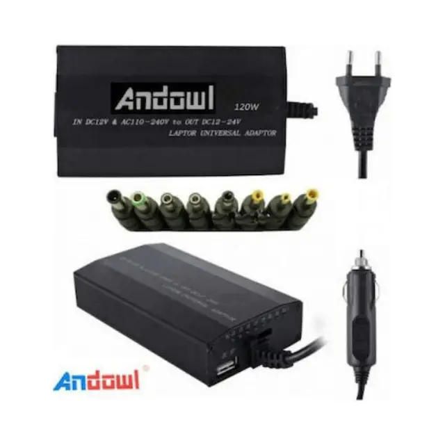 Andowl Q-A23 Universal Φορτιστής Laptop 120W 24V με Αποσπώμενο Καλώδιο Τροφοδοσίας