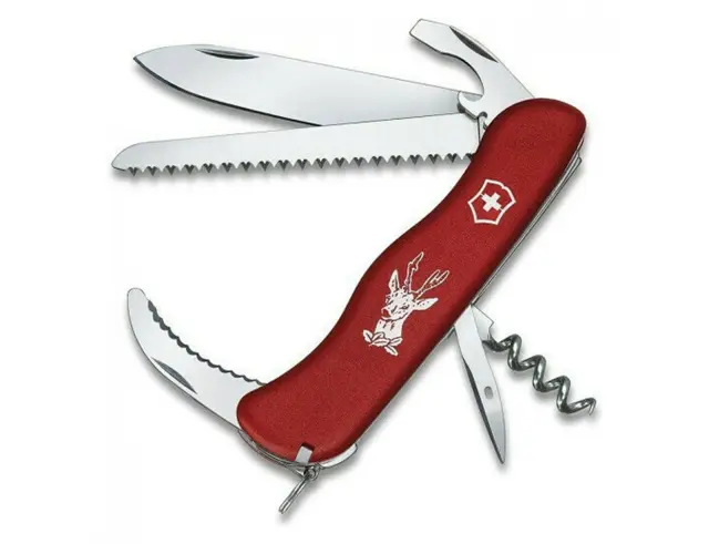 Ελβετικός Σουγιάς Victorinox Red Hunter swiss army knife με 12 λειτουργίες και μήκος 11.1cm - Red0.8573