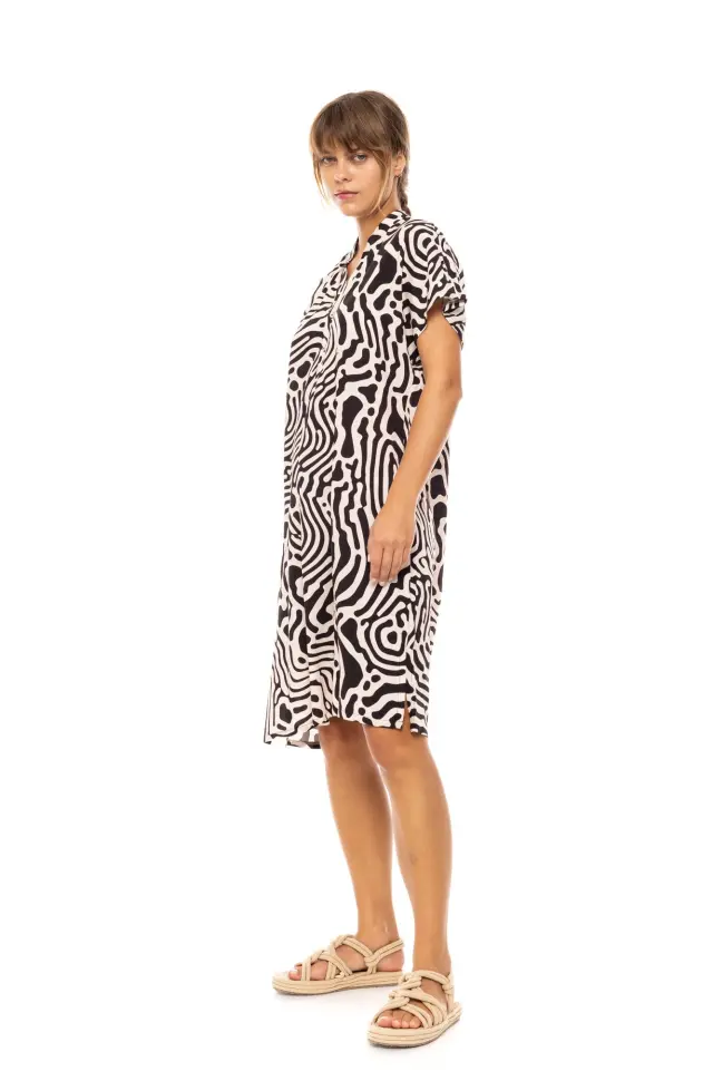 Beachwear Black Geo B597 Type Pink Label 3
