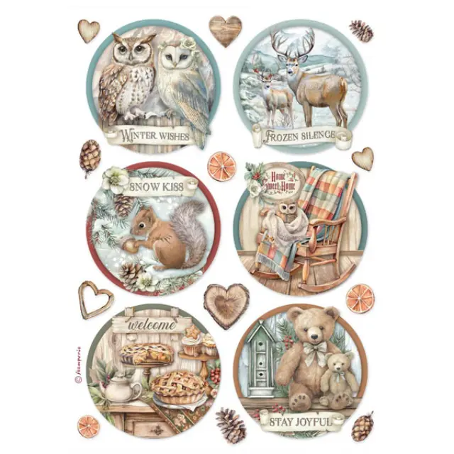 Stamperia Ριζόχαρτο Για Decoupage - The Owl's House 6 Rounds - A4