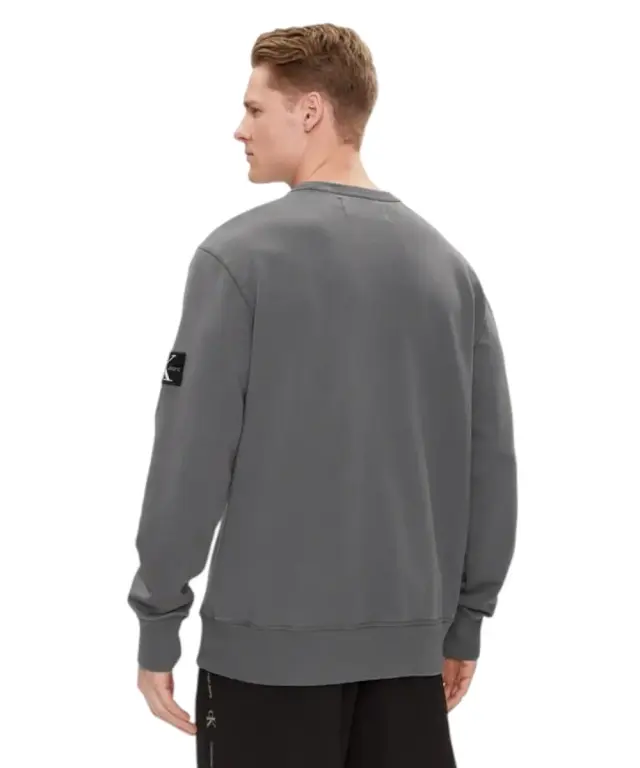 Calvin Klein - Badge Ανδρικό Φούτερ Regular Fit J30J325145-PT2 Γκρι - XL 3