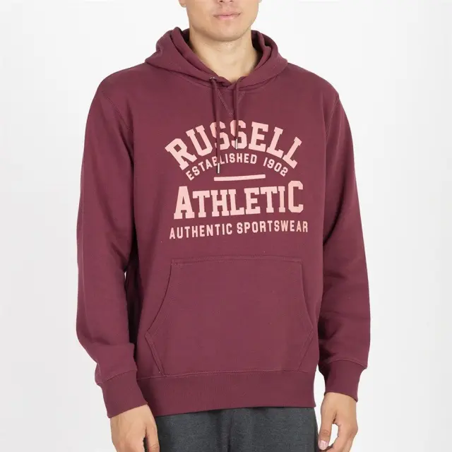 Russell Athletic Pullover Hoodie (A2019-2-482) - Βυσσινί