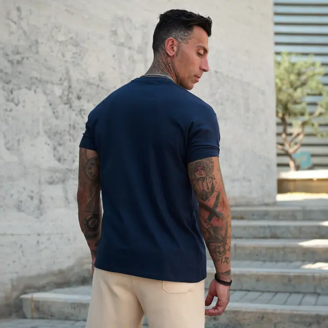 T-shirt Noshame® Navy με patch triangle - 142562 - XXL 2