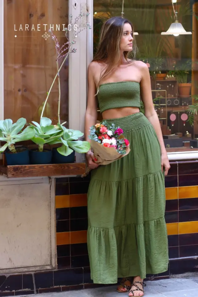 LARA ETHNICS "MANDY" TOP (MANDY-KHAKI) 3