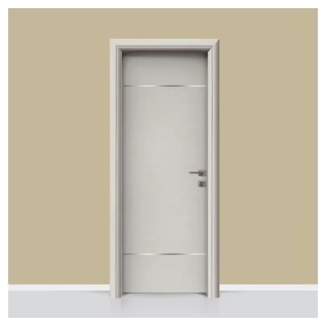 Πόρτα εσωτερική laminate με inox στοιχεία σχέδιο 202
